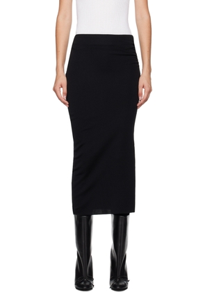 ALAÏA Black Fluid Midi Skirt