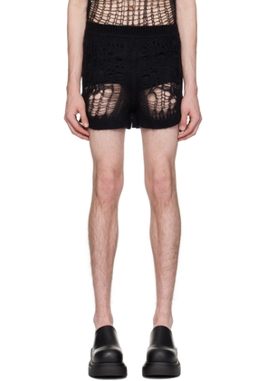Rick Owens Black Vented Shorts