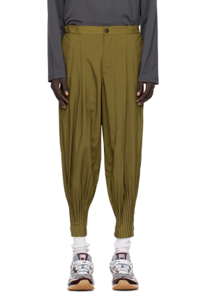 HOMME PLISSÉ ISSEY MIYAKE Khaki Cascade Trousers