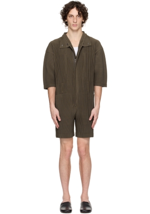 HOMME PLISSÉ ISSEY MIYAKE Brown Pleats Bottoms 3 Jumpsuit