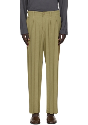 HOMME PLISSÉ ISSEY MIYAKE Khaki Edge Ensemble Trousers