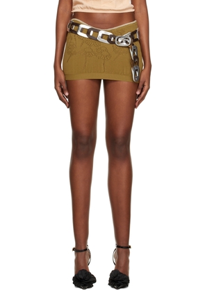 Katya Zelentsova SSENSE Exclusive Khaki Miniskirt