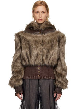 Nicklas Skovgaard SSENSE Exclusive Brown Joan Leather Jacket