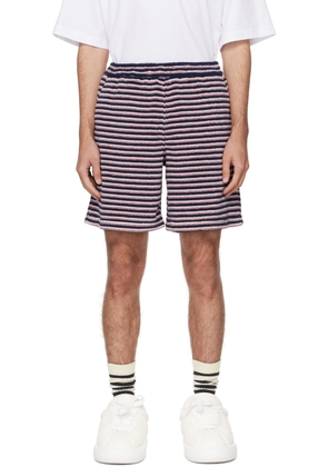 Marni Navy Striped Shorts
