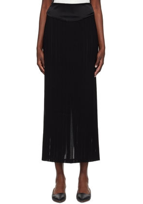 Paris Georgia Black Drop Stitch Maxi Skirt