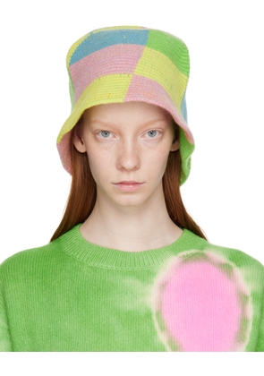 The Elder Statesman Multicolor Toy Checker Bucket Hat