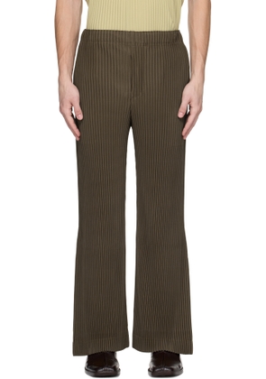 HOMME PLISSÉ ISSEY MIYAKE Brown Pleats Bottoms 3 Trousers