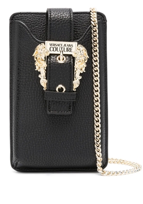 Versace Jeans Couture logo-buckle faux-leather wallet - Black