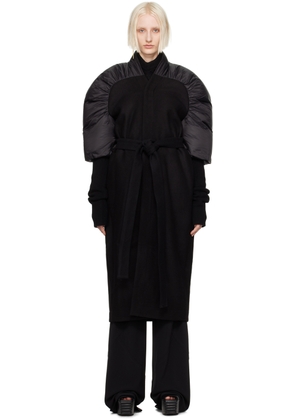 Rick Owens Black Porterville Duvetina Down Coat