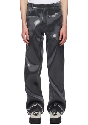 HELIOT EMIL Gray Liquid Metal Trousers