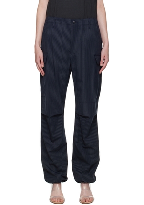 rag & bone Navy & White Sands Trousers