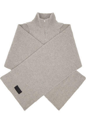 MM6 Maison Margiela Gray Fisherman Knit Camionneur Scarf