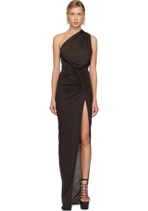 Rick Owens Lilies Brown Concordians Avra Maxi Dress