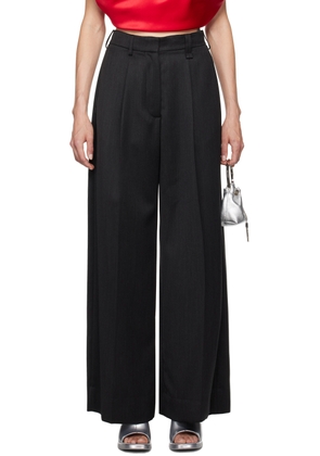 Simone Rocha Gray Furry Welt Pocket Trousers