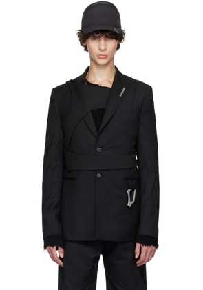 HELIOT EMIL Black Integrated Harness Blazer