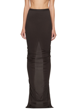 Rick Owens Lilies Brown Concordians Eva Maxi Skirt