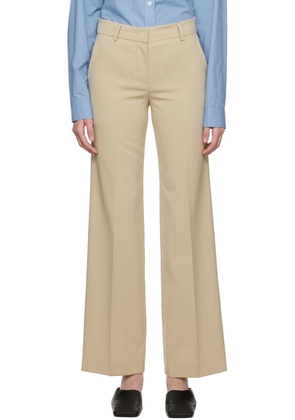 System Beige Creased Trousers