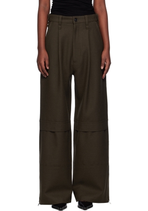 AMI Paris Brown Cargo Trousers