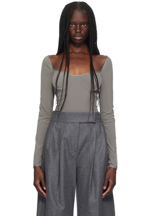 Paris Georgia Gray Underwire Bodysuit