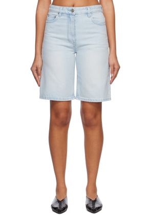 System Blue Faded Denim Shorts