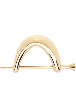 Bottega Veneta Gold Ellipse Hair Pin