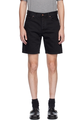 Nudie Jeans Black Seth Denim Shorts