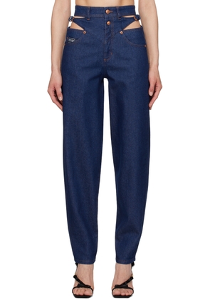 Versace Jeans Couture Indigo Cutout Jeans