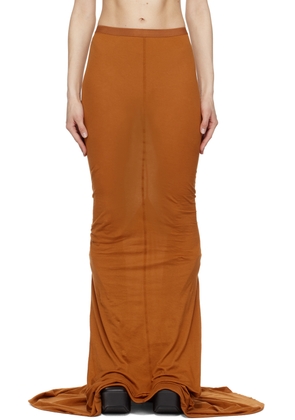 Rick Owens Orange Pillar Maxi Skirt