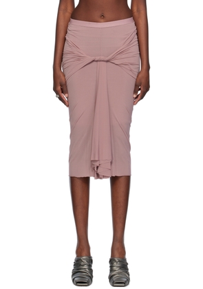 Rick Owens Pink Draped Midi Skirt