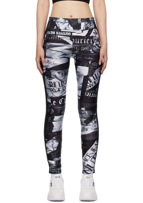 Versace Jeans Couture Black Print Leggings