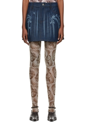 Anne Isabella Blue Denim Mini Skirt