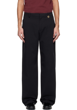 Casablanca Black Cotton Chino Trousers