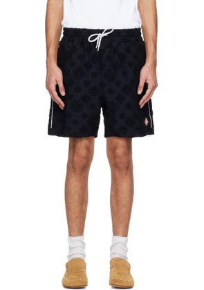 Casablanca Black Towelling Monogram Shorts