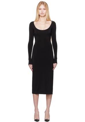 GUIZIO Black Sander Midi Dress