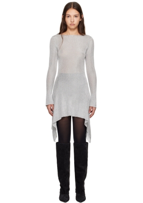 GUIZIO Silver Rose Minidress