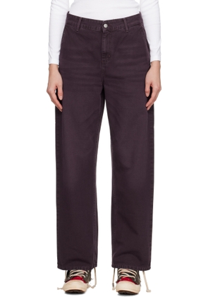 Carhartt Work In Progress Burgundy Pierce Trousers