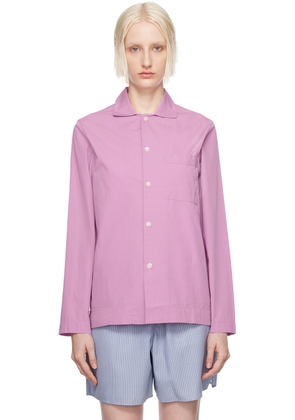 Tekla Purple Long Sleeve Pyjama Shirt