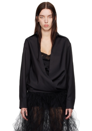 Valentino Black Techno Light Wool Shirt