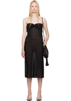 Belle Anna Black Lea Midi Dress