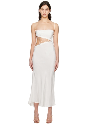Christopher Esber White Disconnect Midi Dress