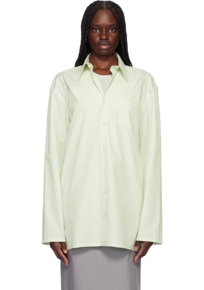 Rier Green Popeline Cotton Shirt