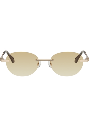 Palm Angels Gold Crystal Sunglasses