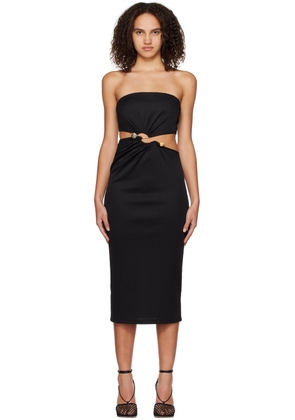Christopher Esber Black Distort Midi Dress