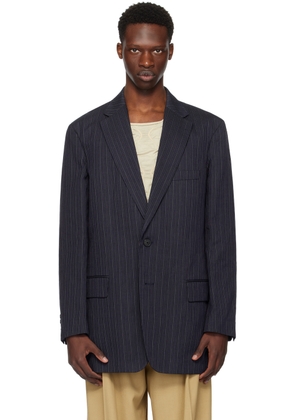 Dries Van Noten Navy Loose-Fit Blazer