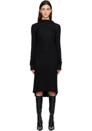 TOTEME Black Cocoon Cape Midi Dress