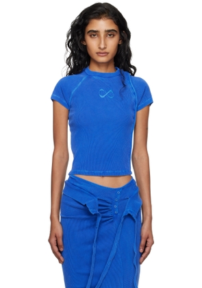 Ottolinger Blue Deconstructed Rib T-shirt