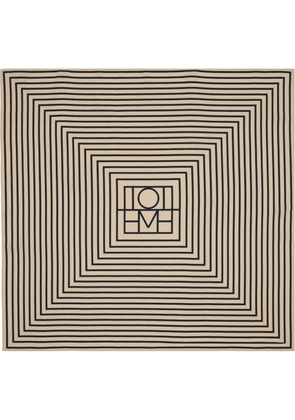 TOTEME Beige & Black Signature Monogram Silk Scarf