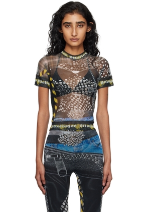 Ottolinger Black & Off-White Mesh T-shirt