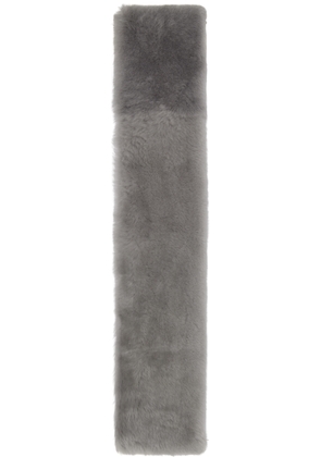 TOTEME Gray Tuxedo Shearling Scarf