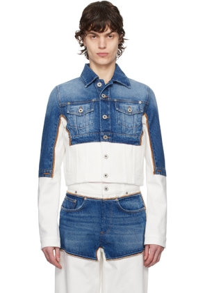 Jean Paul Gaultier Blue & White 'The Petit Grand' Denim Jacket